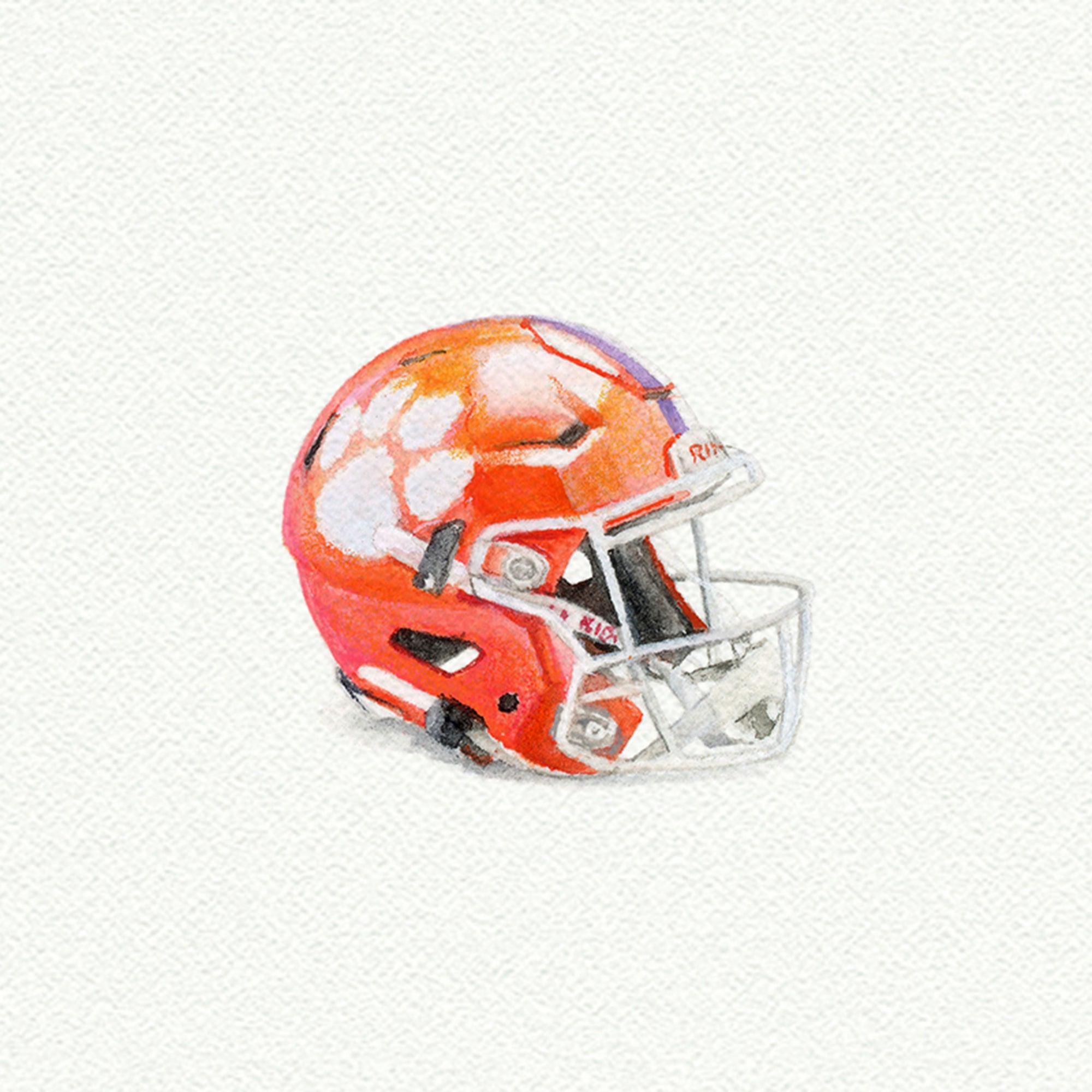 clemson football helmet images Clemson Football Helmet reproduction | karen libecap miniature painting – Karen Libecap