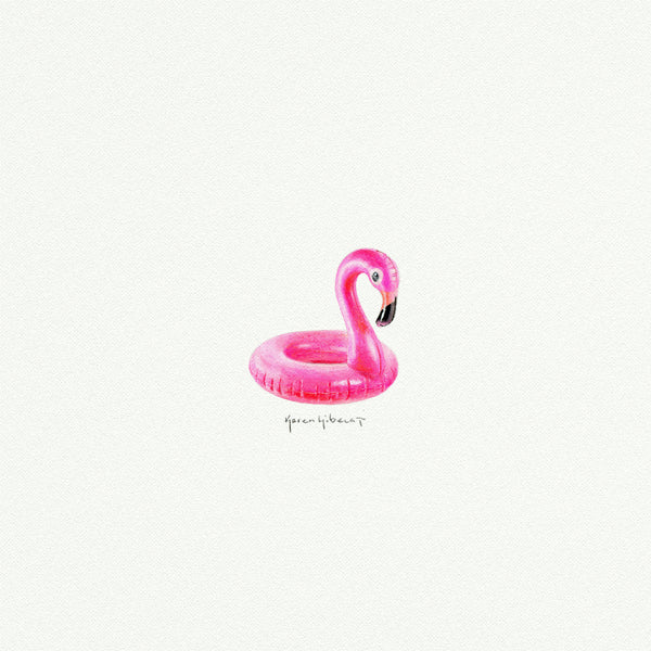 Pink Flamingo Pool Float Print