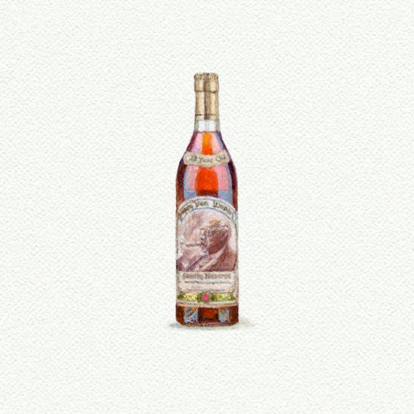 Pappy Van Winkle Miniature watercolor Print