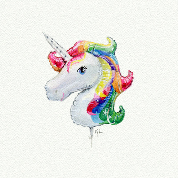 Unicorn Mylar Balloon - Open Edition