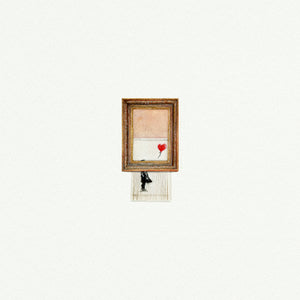 Banksy Girl with Balloon Miniature Watercolor Art Print