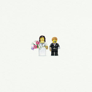 Lego Bride and Groom with Flowers