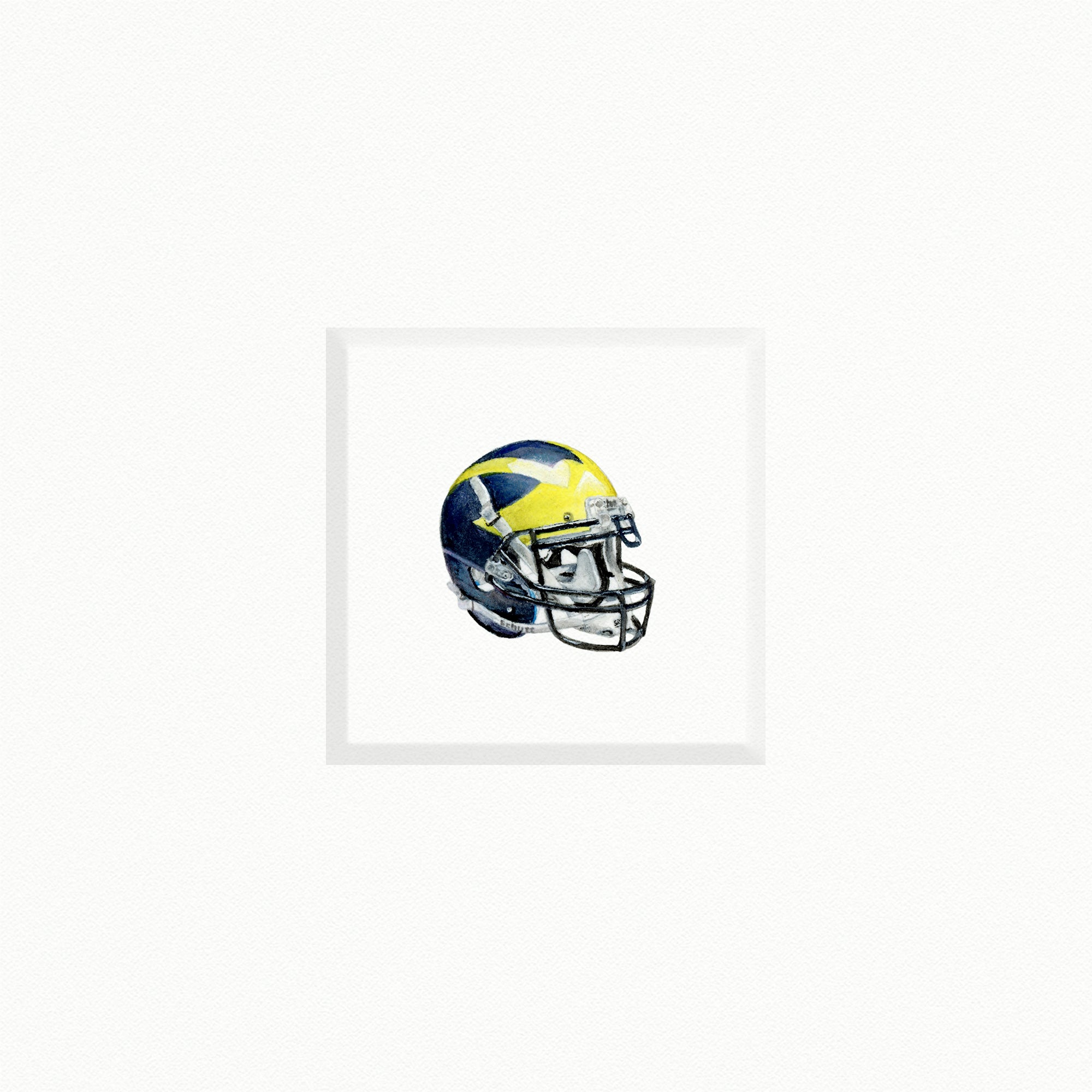 5x5 football helmet Michigan Football Helmet | karen libecap miniature painting – Karen Libecap
