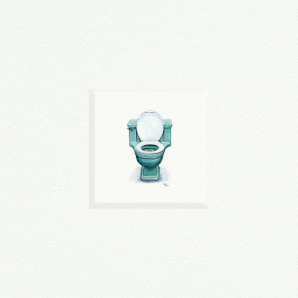 Vintage Toilet Commode Green - Open Edition